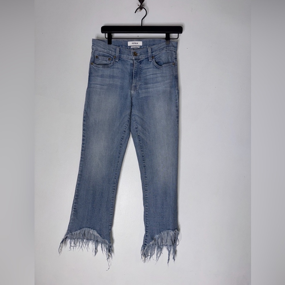 Pistola Raw Hem Straight Leg Jeans Size 27